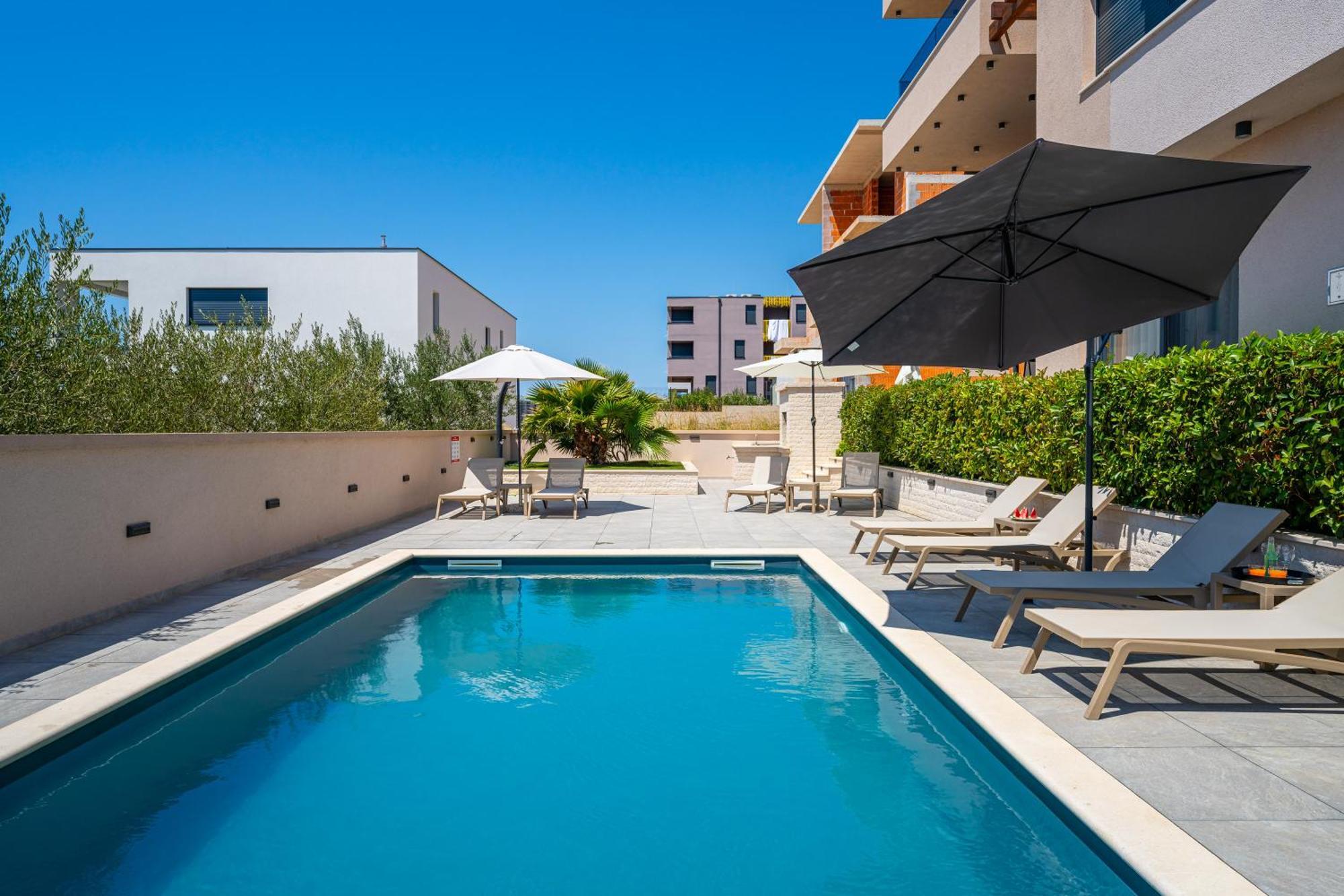 Sea Bay View Apartment - Appartement Avec Piscine Et Magnifique Vue Sur Mer Sveti Filip i Jakov Exterior foto