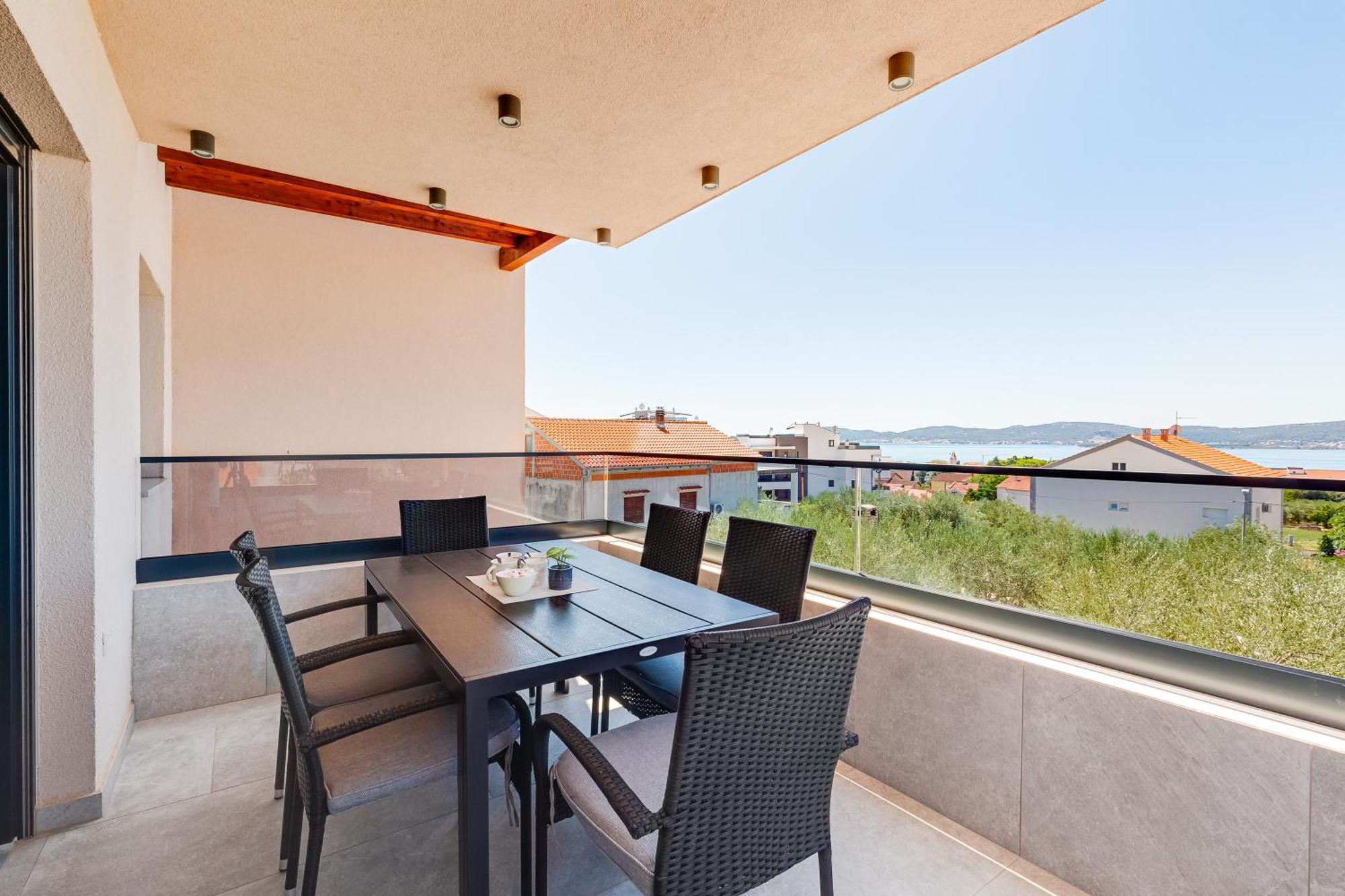 Sea Bay View Apartment - Appartement Avec Piscine Et Magnifique Vue Sur Mer Sveti Filip i Jakov Exterior foto