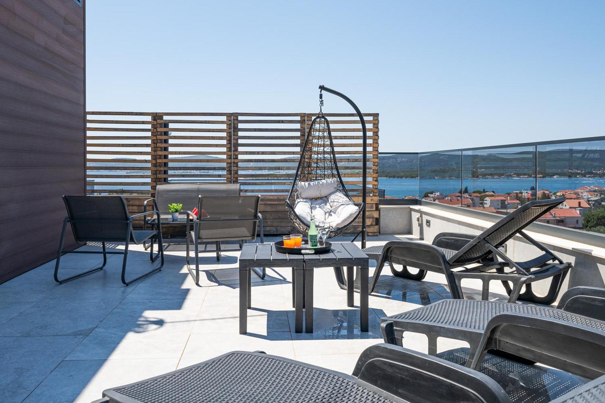 Sea Bay View Apartment - Appartement Avec Piscine Et Magnifique Vue Sur Mer Sveti Filip i Jakov Exterior foto